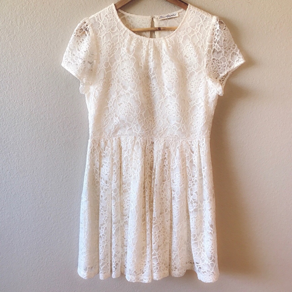 Ivory lace babydoll dress